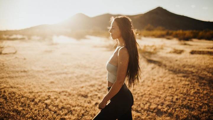 Breatharian Instagrammer Audra Bear in a Sunlit Field