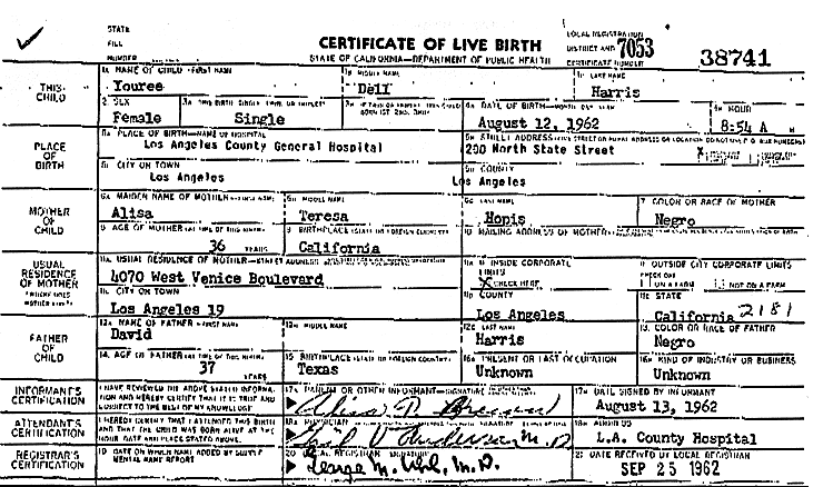 Miss Cleo's birth certificate shows that neither she, nor either parent, is from the caribbean.