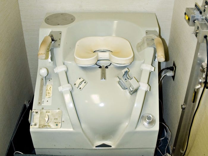 Picture of a toilet for space travel